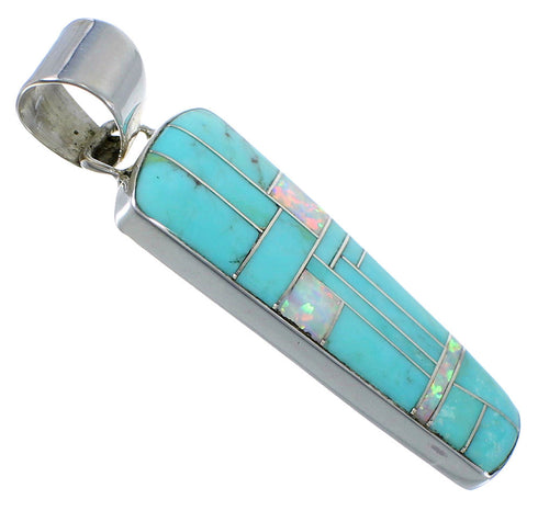 Southwest Jewelry Opal And Turquoise Pendant PX41718